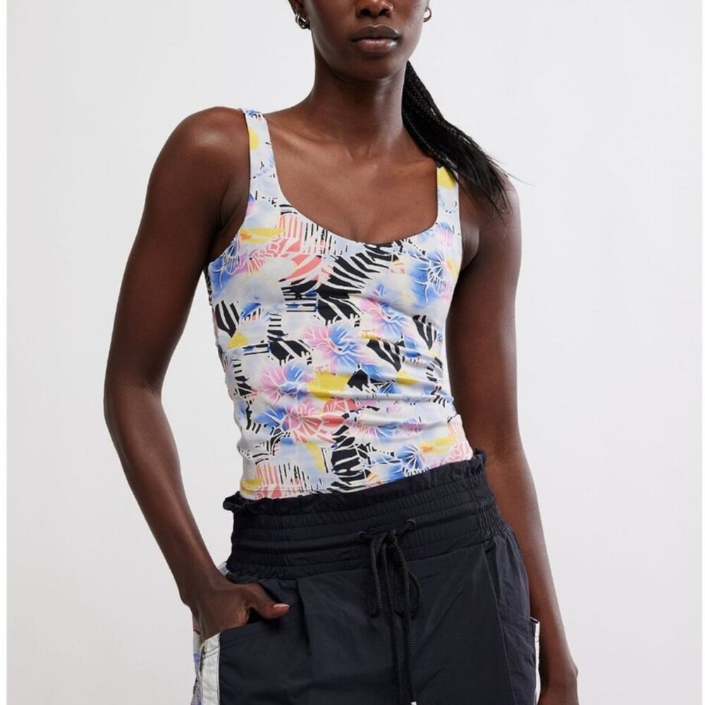 FP Movement Never Better Printed Long Tank SZ L NWT